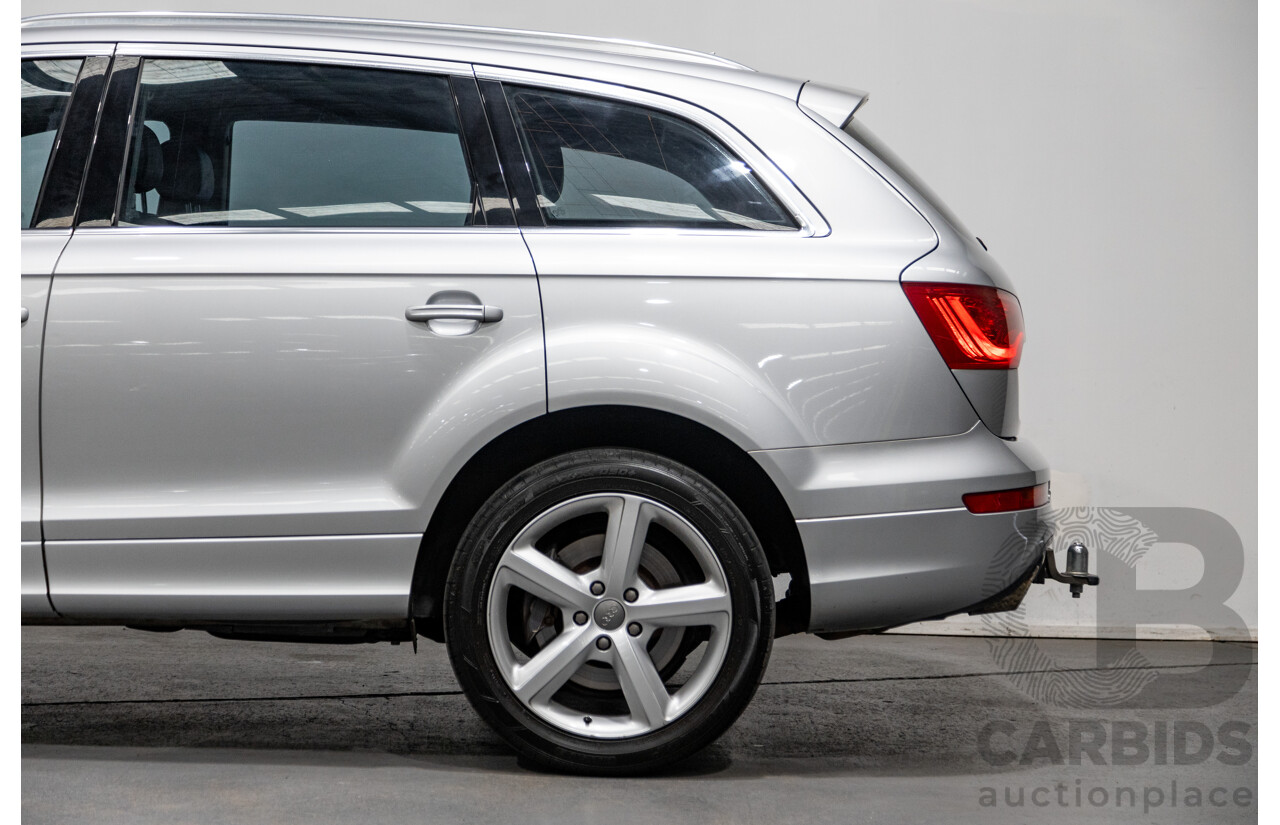 6/2010 Audi Q7 4.2 TDI Quattro (AWD) S-Line Package MY10 Upgrade 4d Wagon Ice Silver Metallic Turbo Diesel V8 4.2L - 7 Seater
