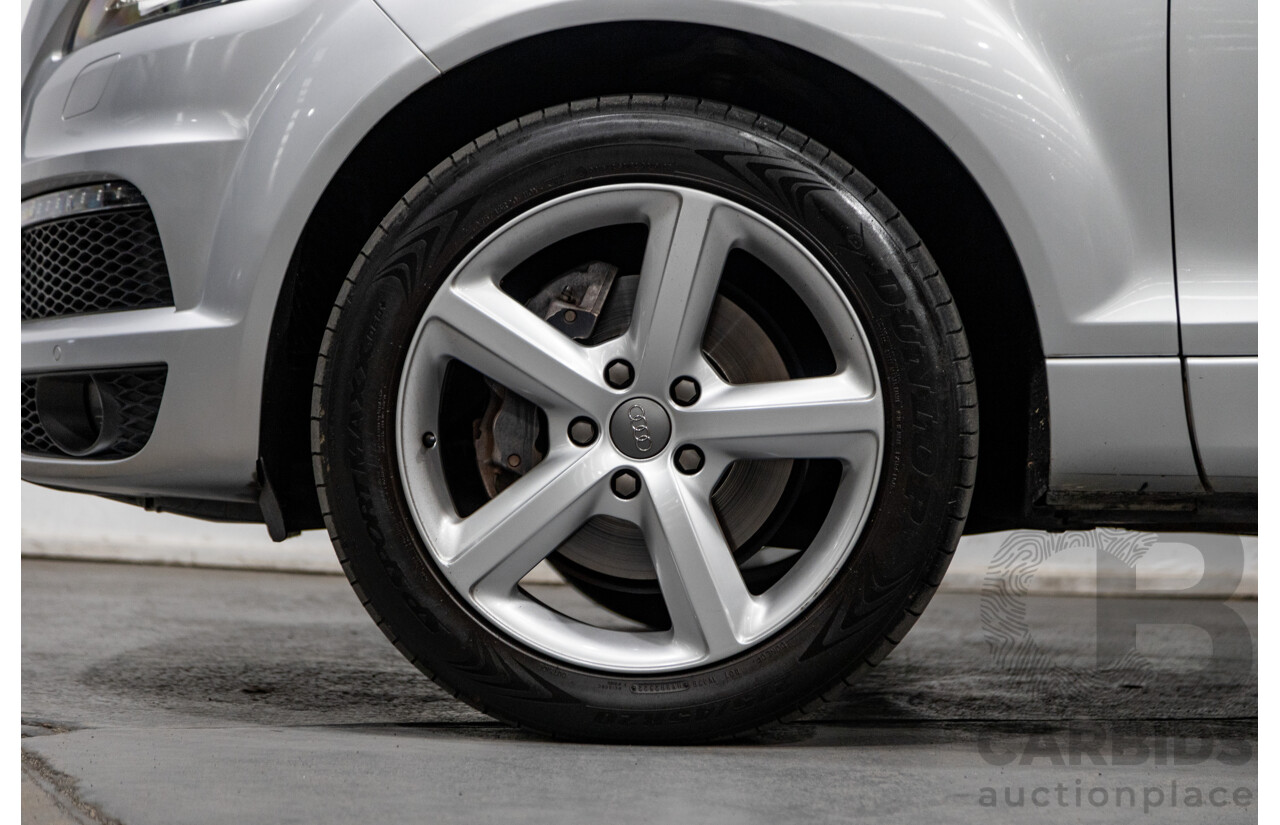 6/2010 Audi Q7 4.2 TDI Quattro (AWD) S-Line Package MY10 Upgrade 4d Wagon Ice Silver Metallic Turbo Diesel V8 4.2L - 7 Seater