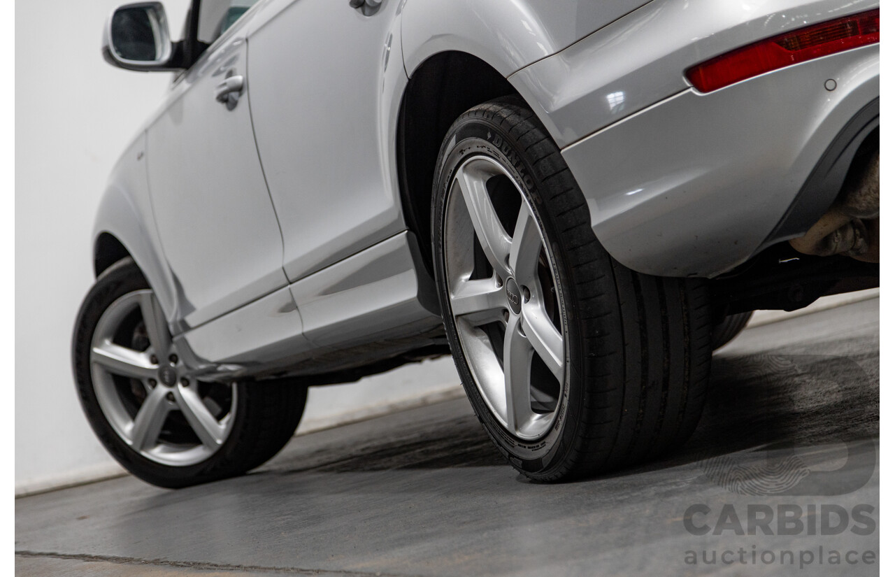 6/2010 Audi Q7 4.2 TDI Quattro (AWD) S-Line Package MY10 Upgrade 4d Wagon Ice Silver Metallic Turbo Diesel V8 4.2L - 7 Seater