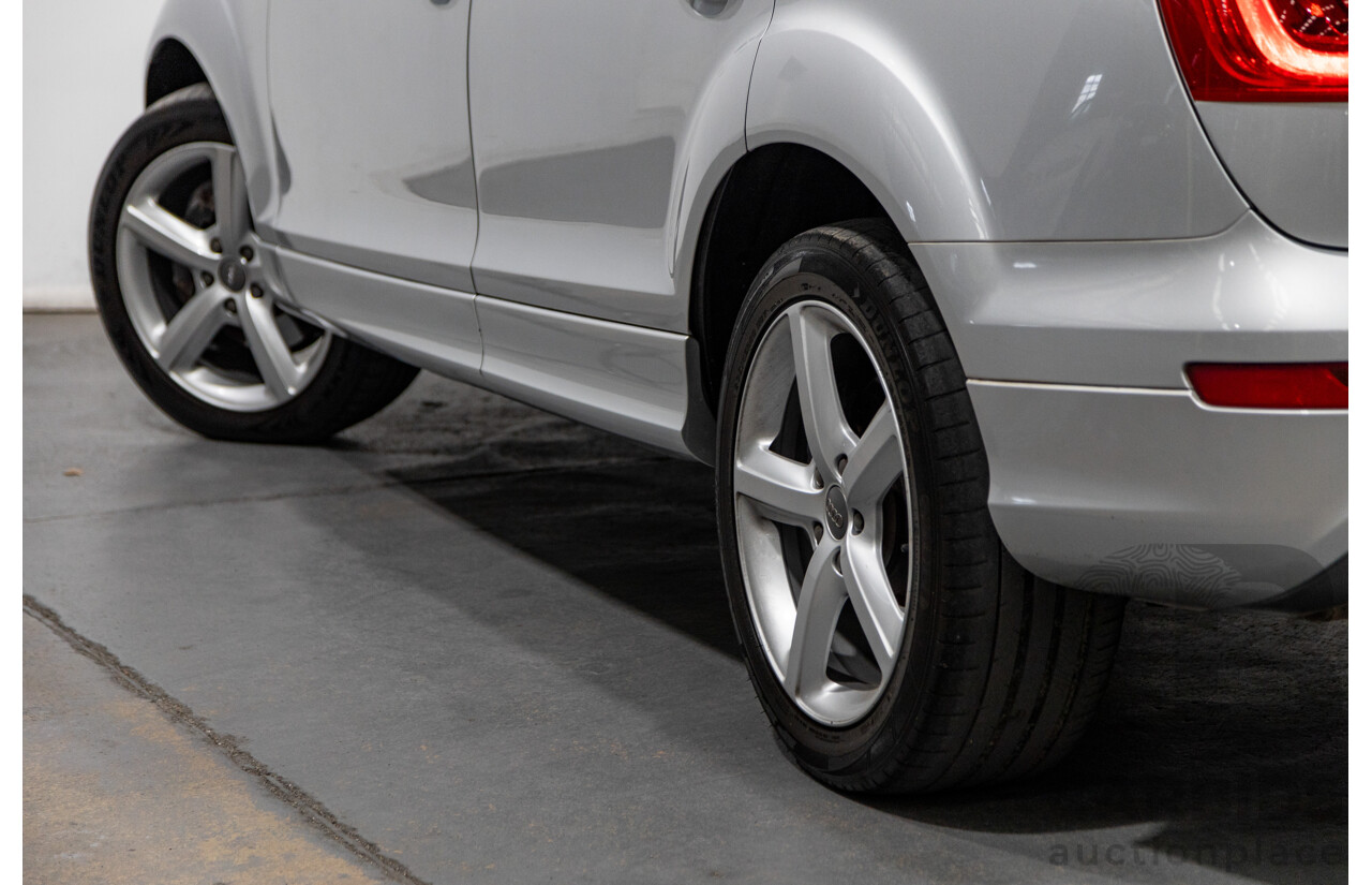 6/2010 Audi Q7 4.2 TDI Quattro (AWD) S-Line Package MY10 Upgrade 4d Wagon Ice Silver Metallic Turbo Diesel V8 4.2L - 7 Seater