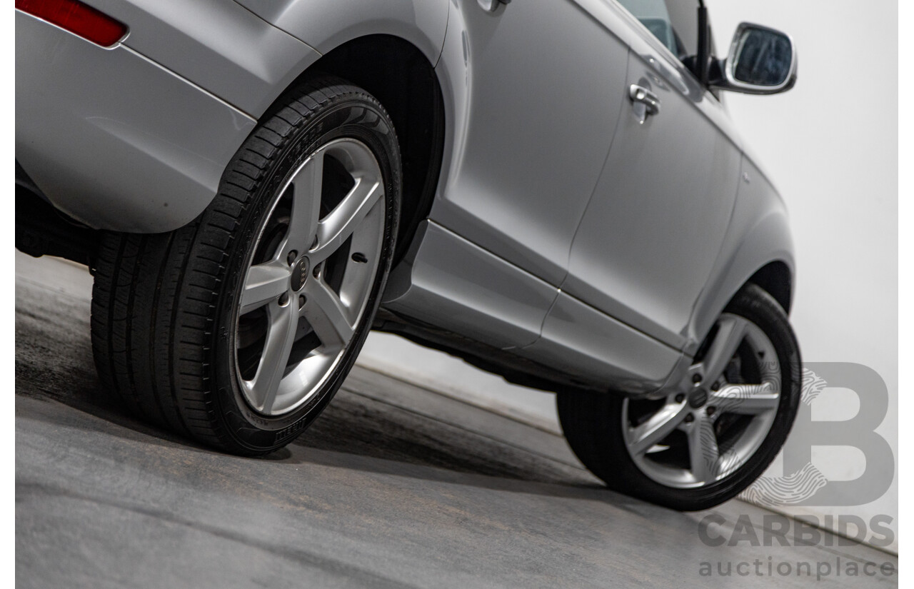 6/2010 Audi Q7 4.2 TDI Quattro (AWD) S-Line Package MY10 Upgrade 4d Wagon Ice Silver Metallic Turbo Diesel V8 4.2L - 7 Seater