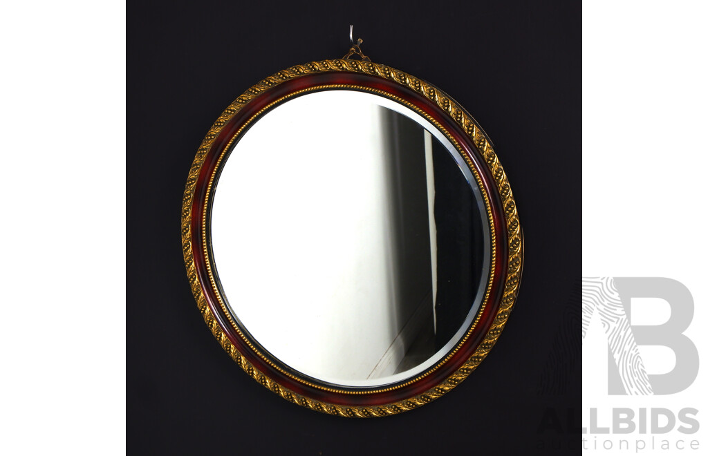 Vintage Round Bevelled Edge Mirror