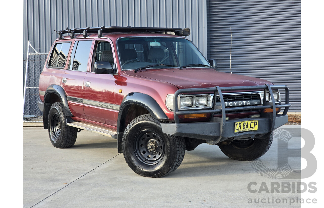 10/1994 Toyota Landcruiser GXL (4x4) FZJ80R 4d Wagon Red 4.5L