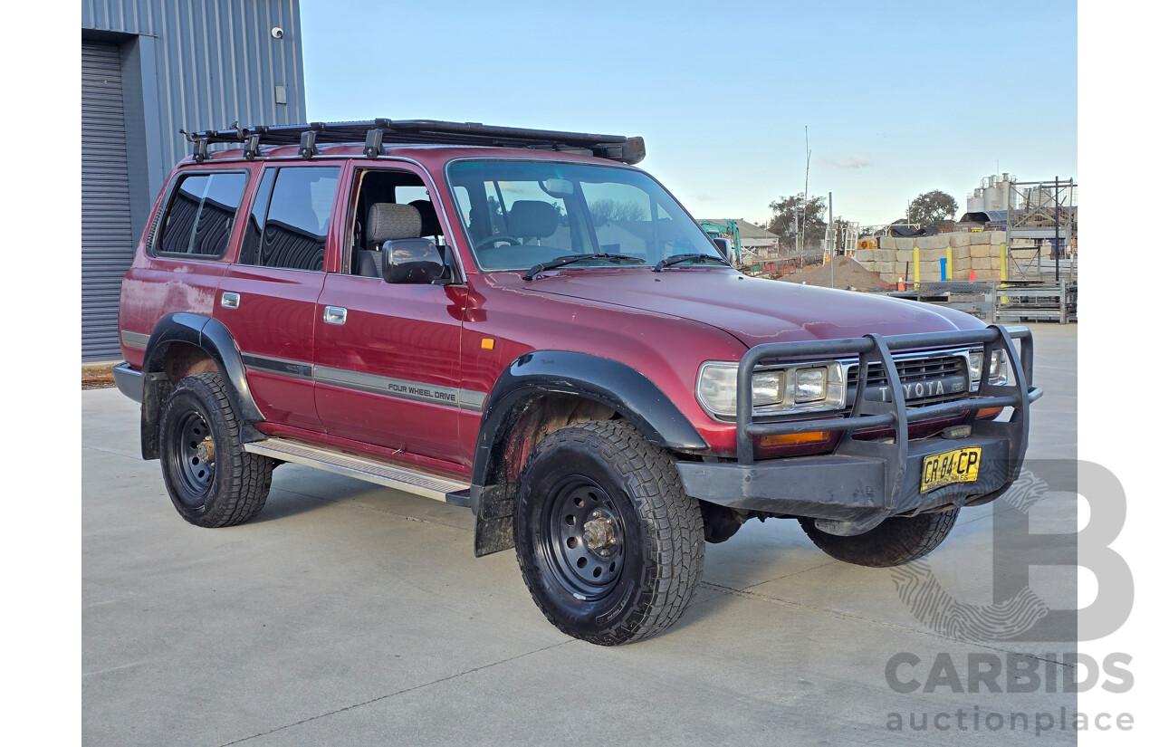 10/1994 Toyota Landcruiser GXL (4x4) FZJ80R 4d Wagon Red 4.5L