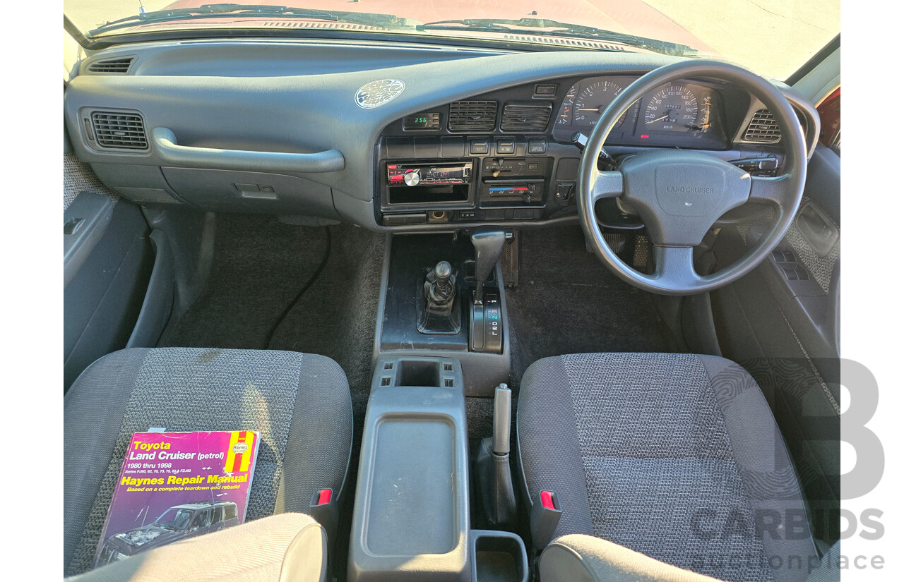 10/1994 Toyota Landcruiser GXL (4x4) FZJ80R 4d Wagon Red 4.5L