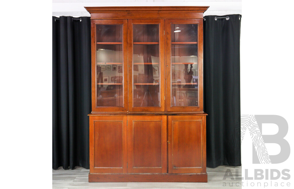 Victorian Cedar Two Piece Bookcase