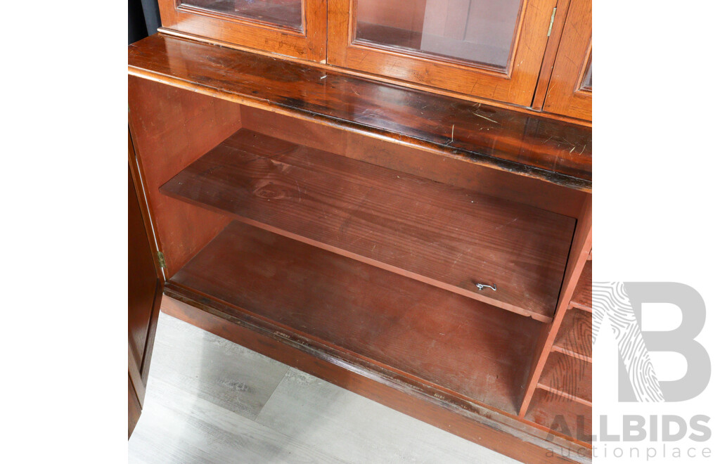Victorian Cedar Two Piece Bookcase