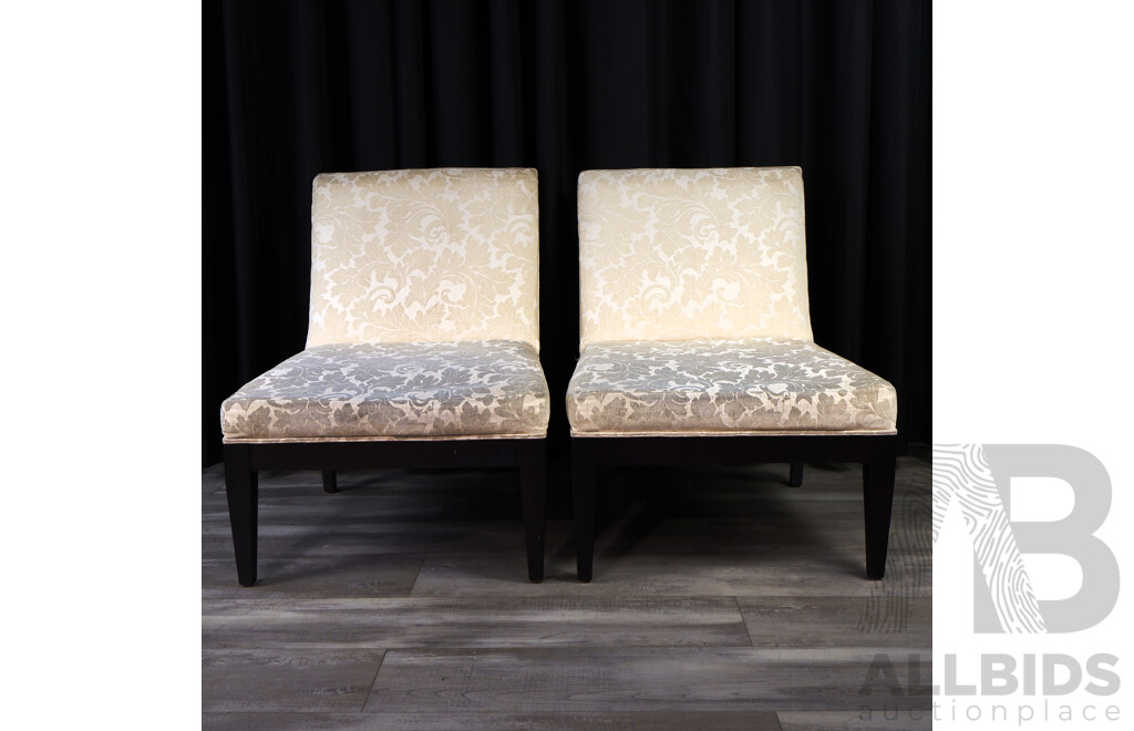 Pair of Modern Timber Framed Chanel Lounge Chairs