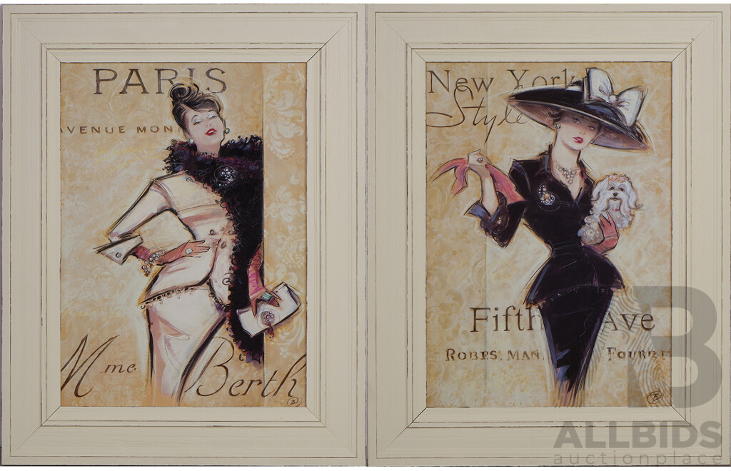 Pair of Modern Framed Artworks