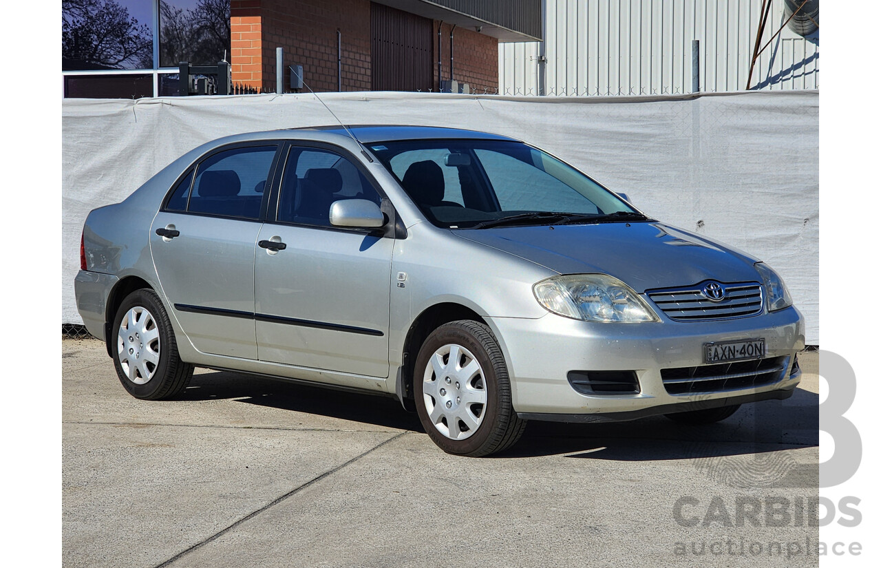 01/2006 Toyota Corolla ASCENT FWD ZZE122R 4D Sedan Silver 1.8L