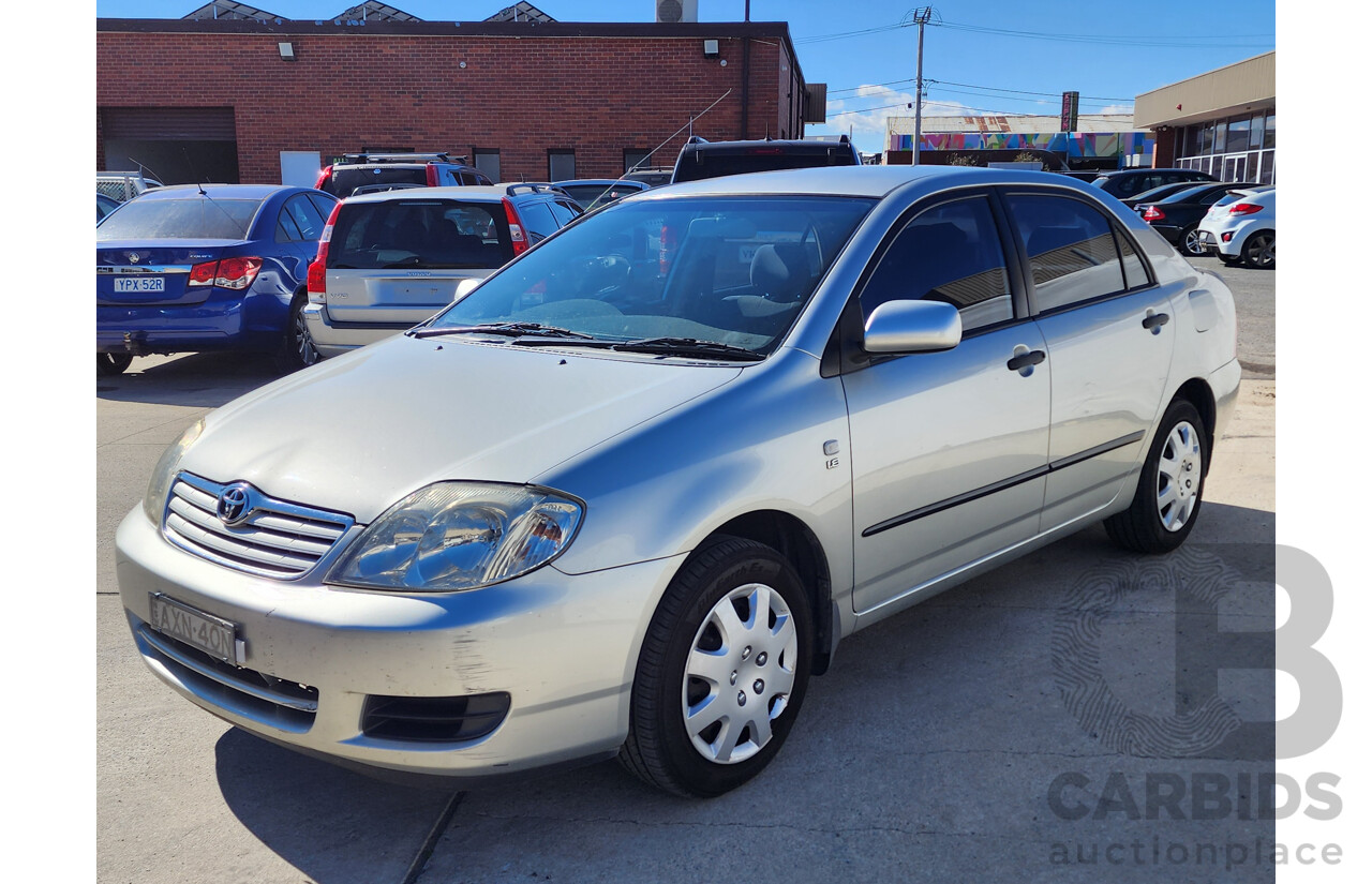01/2006 Toyota Corolla ASCENT FWD ZZE122R 4D Sedan Silver 1.8L