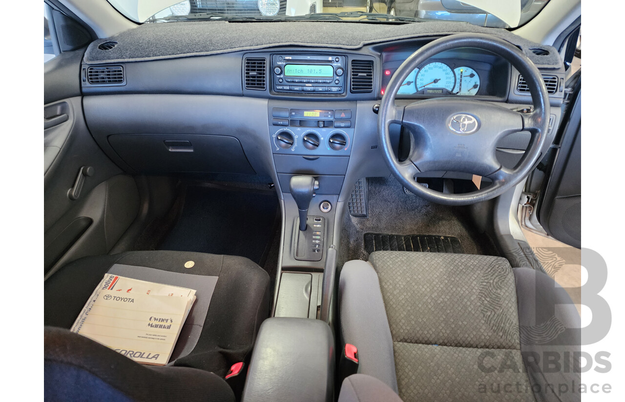 01/2006 Toyota Corolla ASCENT FWD ZZE122R 4D Sedan Silver 1.8L