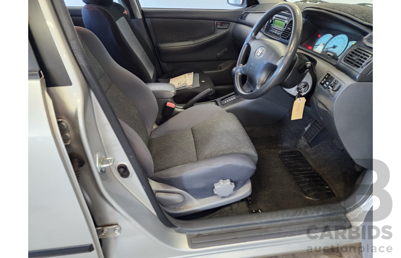 01/2006 Toyota Corolla ASCENT FWD ZZE122R 4D Sedan Silver 1.8L