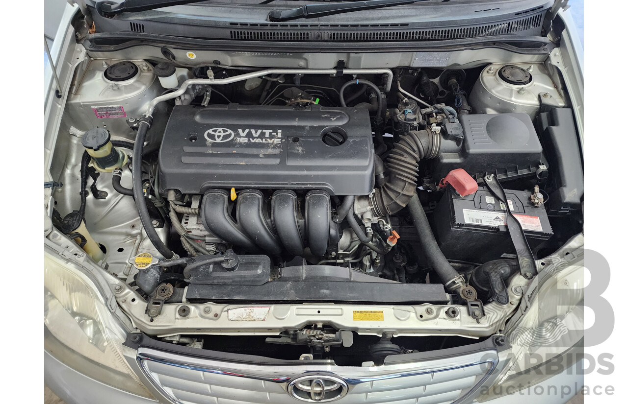 01/2006 Toyota Corolla ASCENT FWD ZZE122R 4D Sedan Silver 1.8L