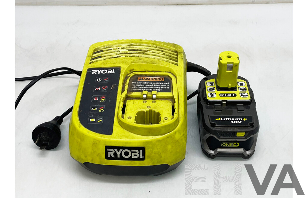 Ryobi Battery Charging Station and 18v Battery Pack