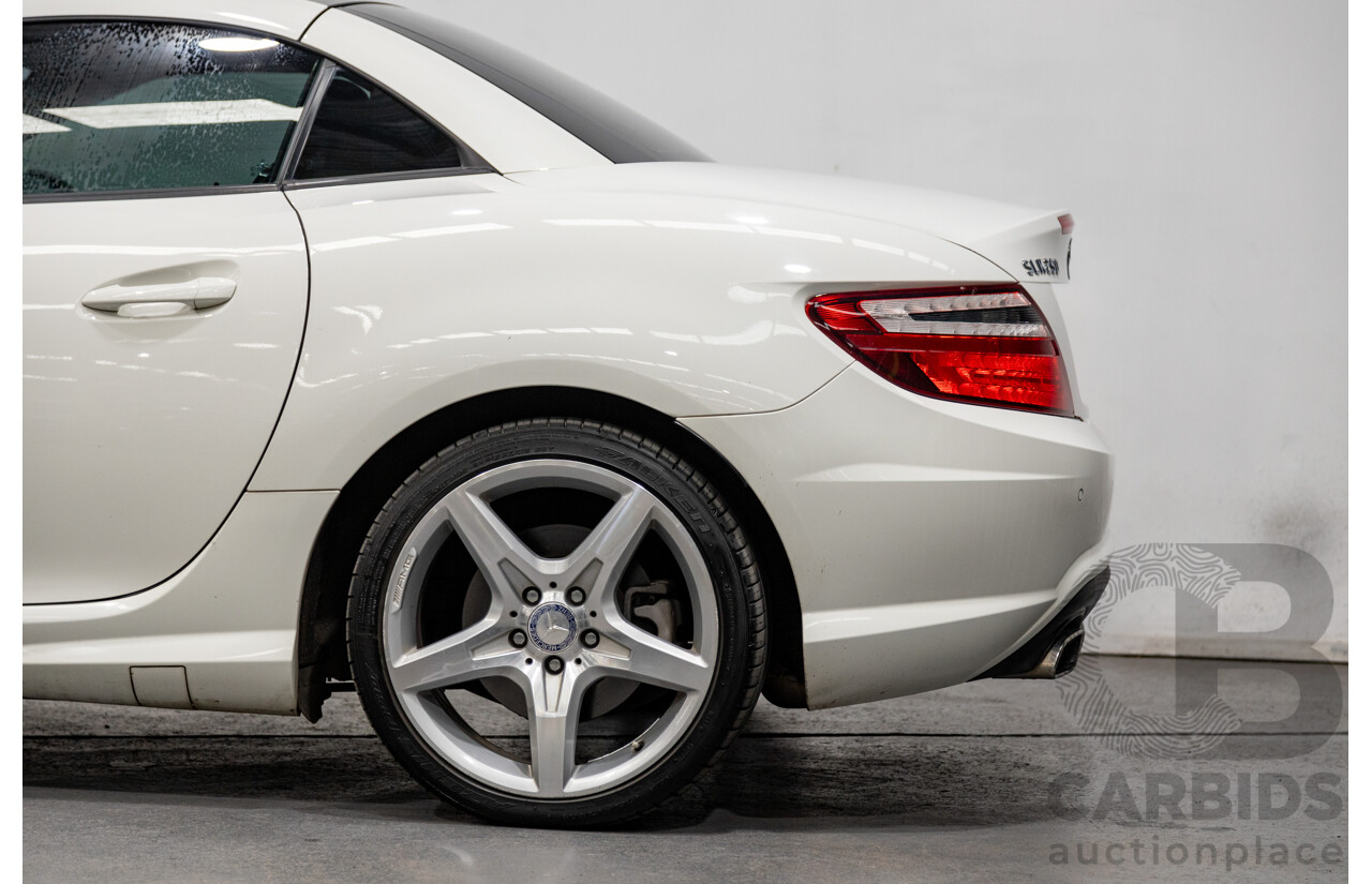3/2013 Mercedes Benz SLK 250 AMG Package R172 MY13 2d Convertible Calcite White Turbo 1.8L