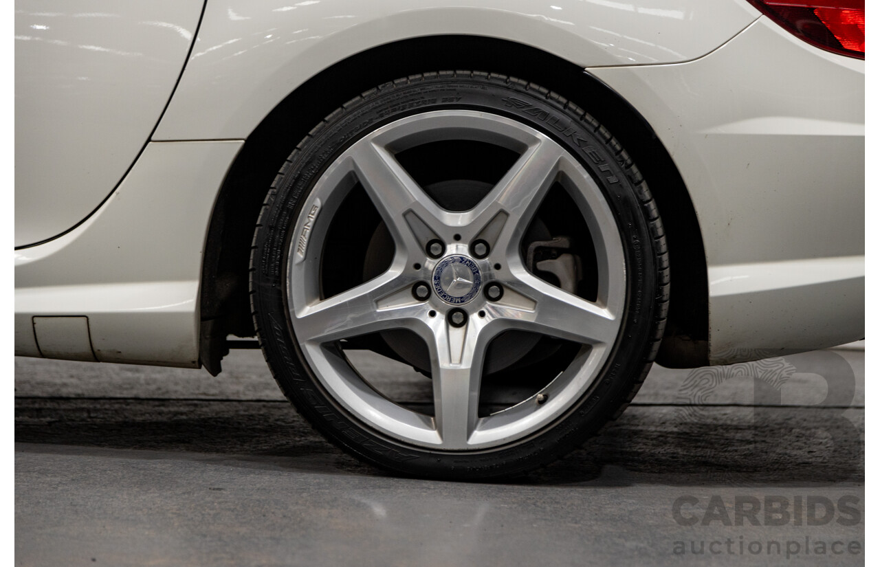 3/2013 Mercedes Benz SLK 250 AMG Package R172 MY13 2d Convertible Calcite White Turbo 1.8L