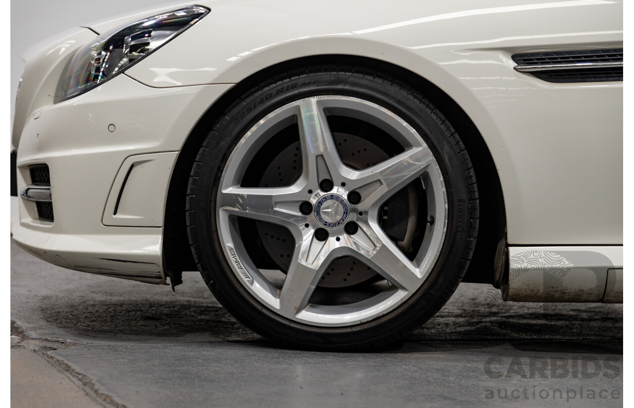 3/2013 Mercedes Benz SLK 250 AMG Package R172 MY13 2d Convertible Calcite White Turbo 1.8L