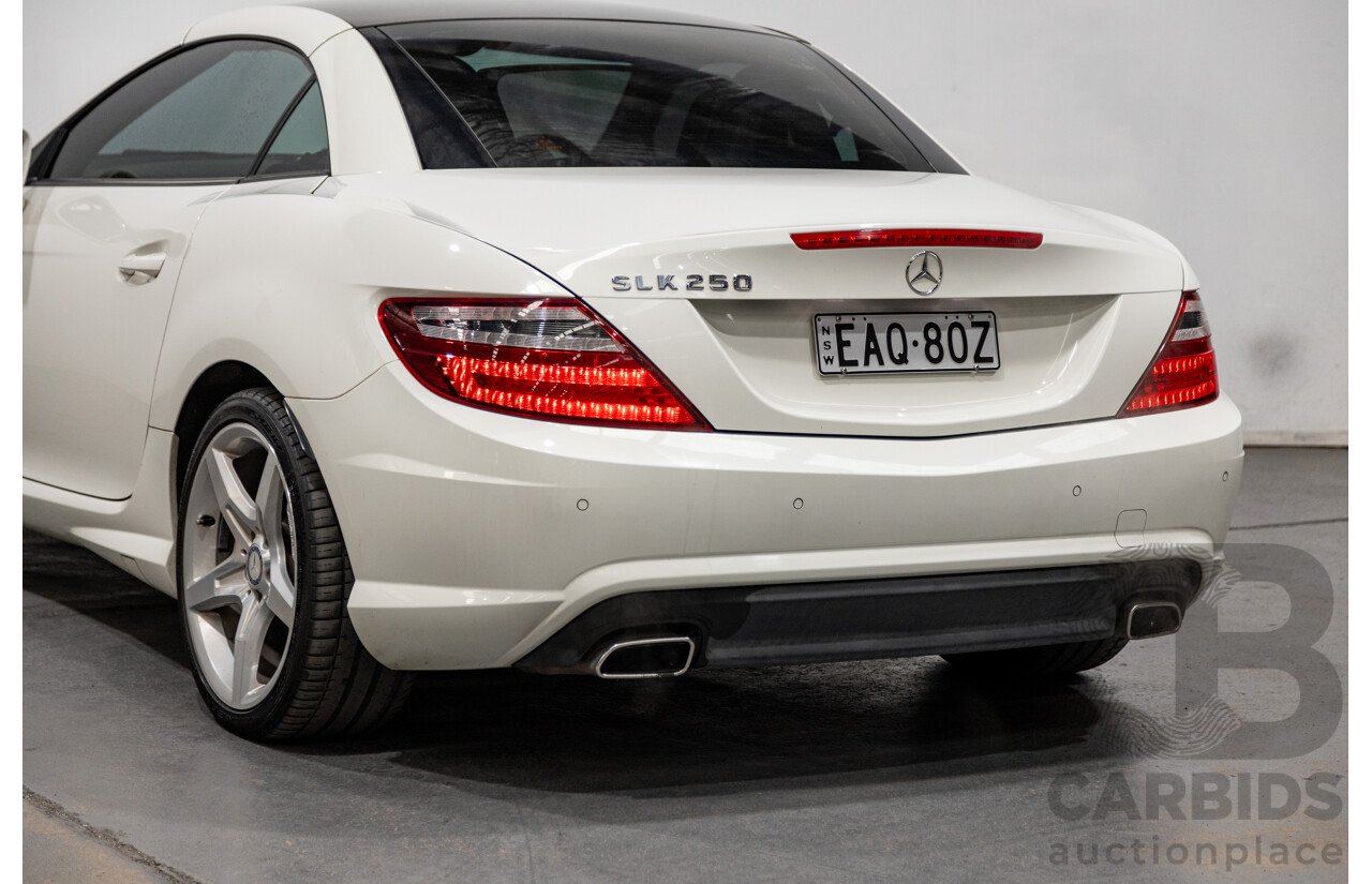 3/2013 Mercedes Benz SLK 250 AMG Package R172 MY13 2d Convertible Calcite White Turbo 1.8L
