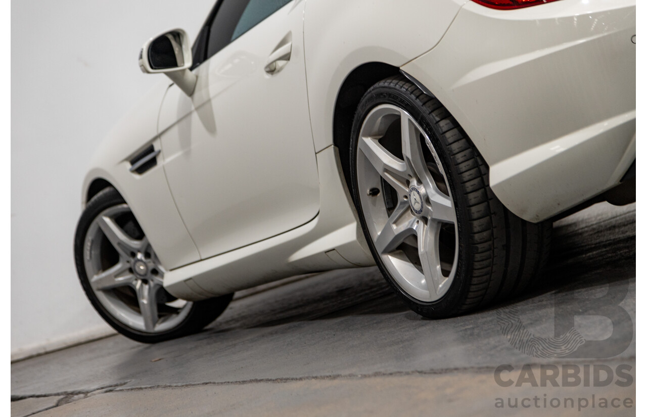 3/2013 Mercedes Benz SLK 250 AMG Package R172 MY13 2d Convertible Calcite White Turbo 1.8L