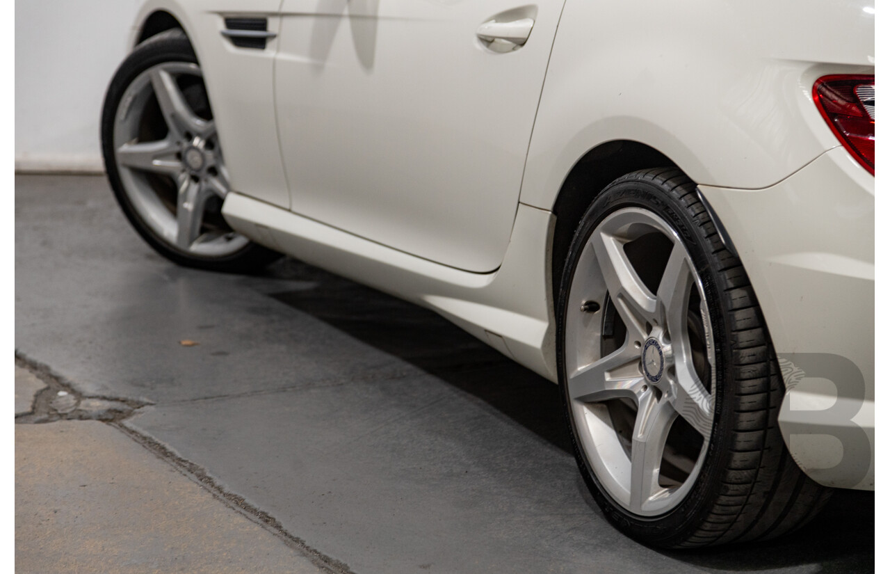 3/2013 Mercedes Benz SLK 250 AMG Package R172 MY13 2d Convertible Calcite White Turbo 1.8L