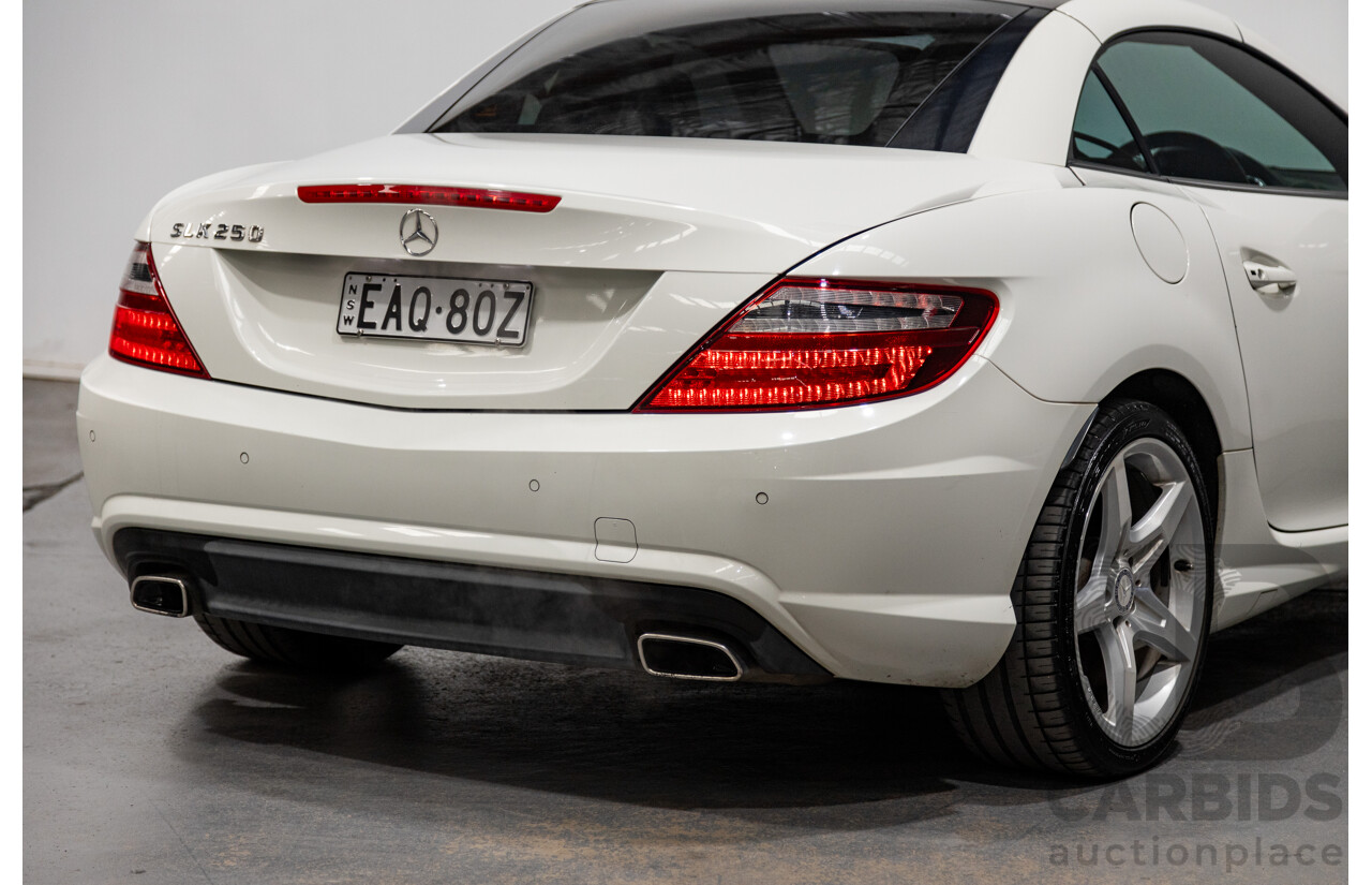 3/2013 Mercedes Benz SLK 250 AMG Package R172 MY13 2d Convertible Calcite White Turbo 1.8L