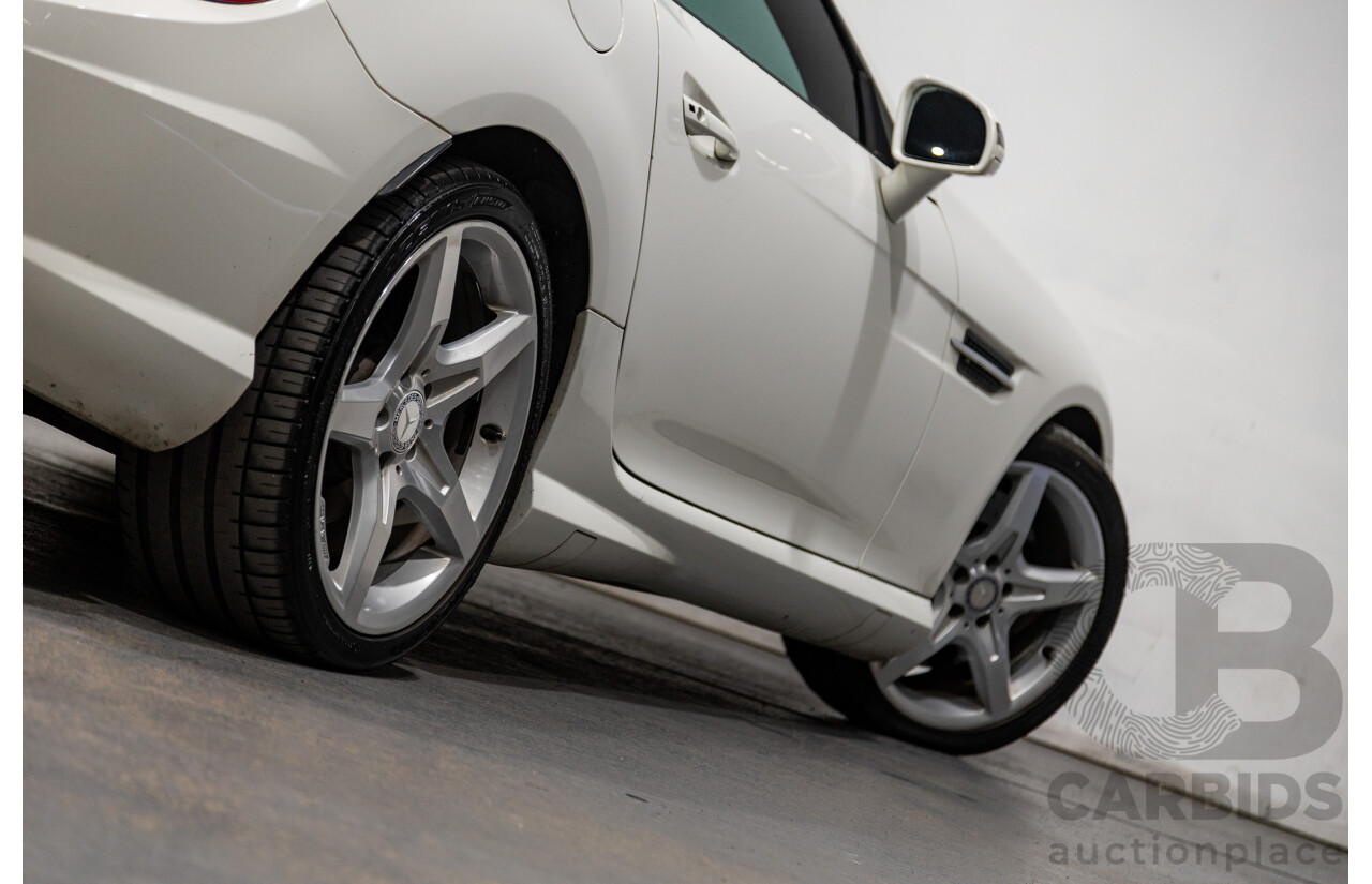 3/2013 Mercedes Benz SLK 250 AMG Package R172 MY13 2d Convertible Calcite White Turbo 1.8L