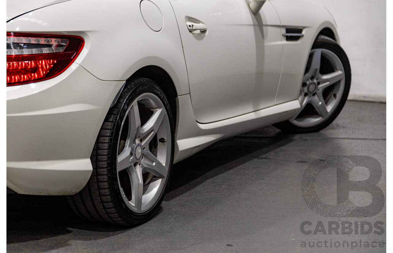 3/2013 Mercedes Benz SLK 250 AMG Package R172 MY13 2d Convertible Calcite White Turbo 1.8L