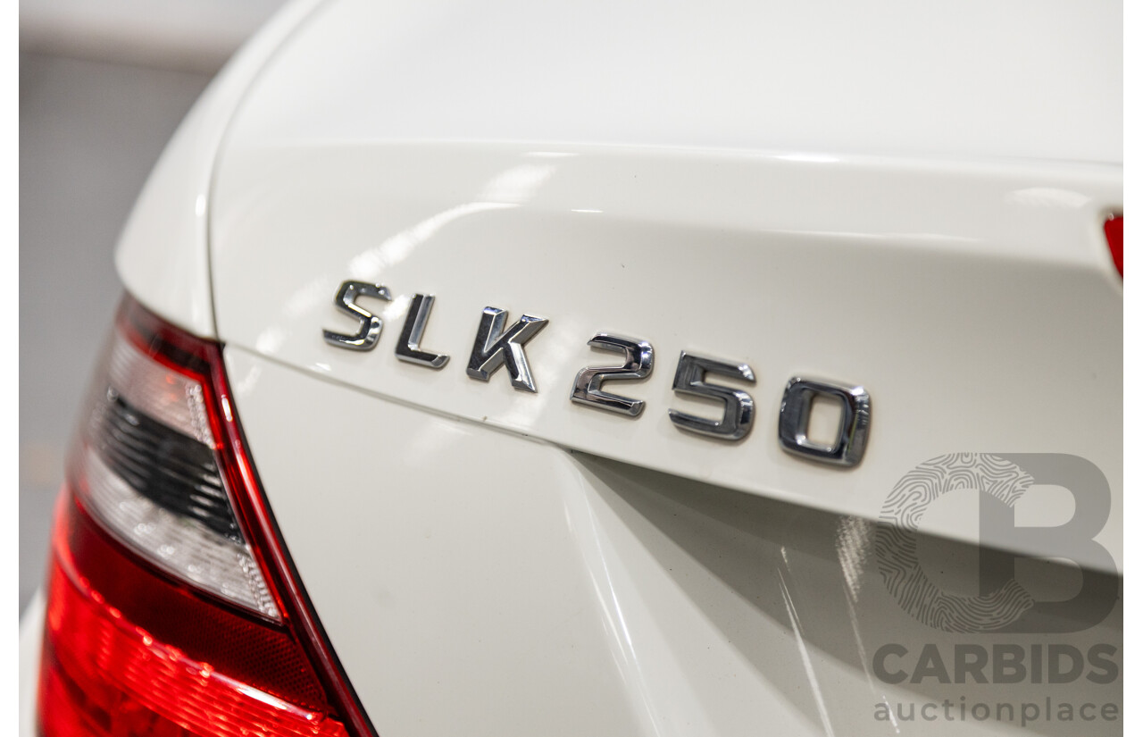 3/2013 Mercedes Benz SLK 250 AMG Package R172 MY13 2d Convertible Calcite White Turbo 1.8L
