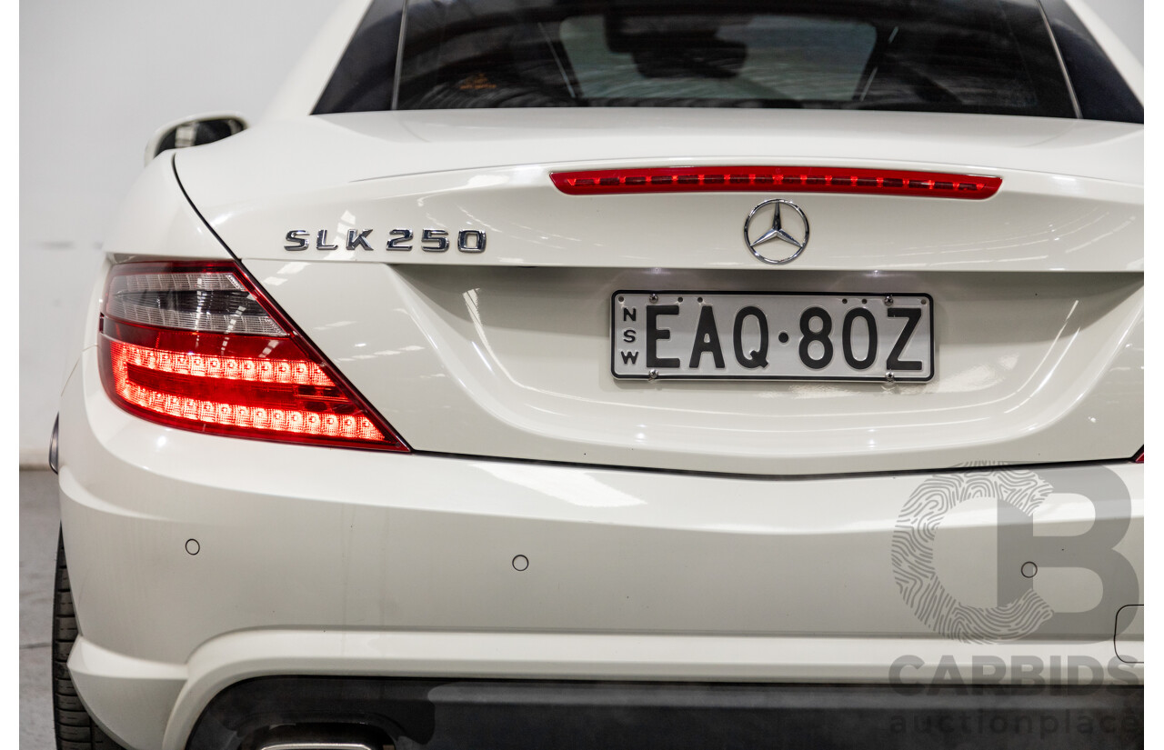 3/2013 Mercedes Benz SLK 250 AMG Package R172 MY13 2d Convertible Calcite White Turbo 1.8L