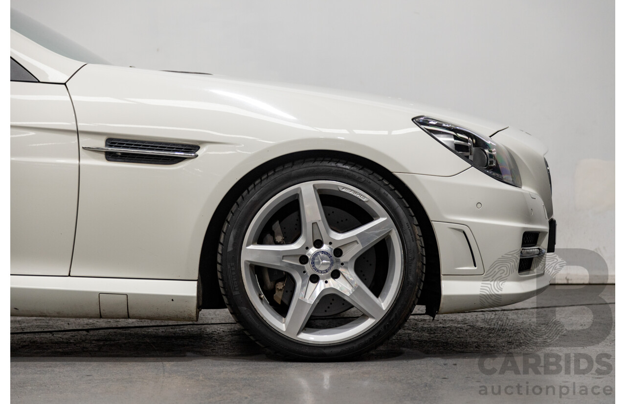 3/2013 Mercedes Benz SLK 250 AMG Package R172 MY13 2d Convertible Calcite White Turbo 1.8L