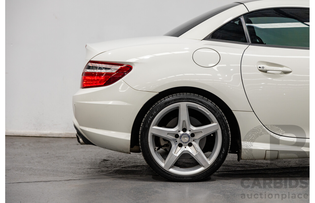 3/2013 Mercedes Benz SLK 250 AMG Package R172 MY13 2d Convertible Calcite White Turbo 1.8L