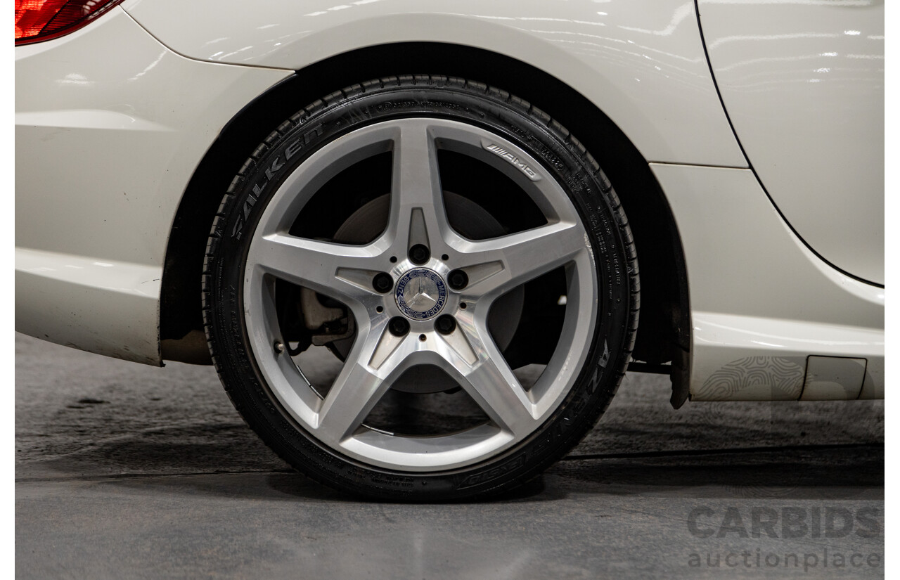 3/2013 Mercedes Benz SLK 250 AMG Package R172 MY13 2d Convertible Calcite White Turbo 1.8L