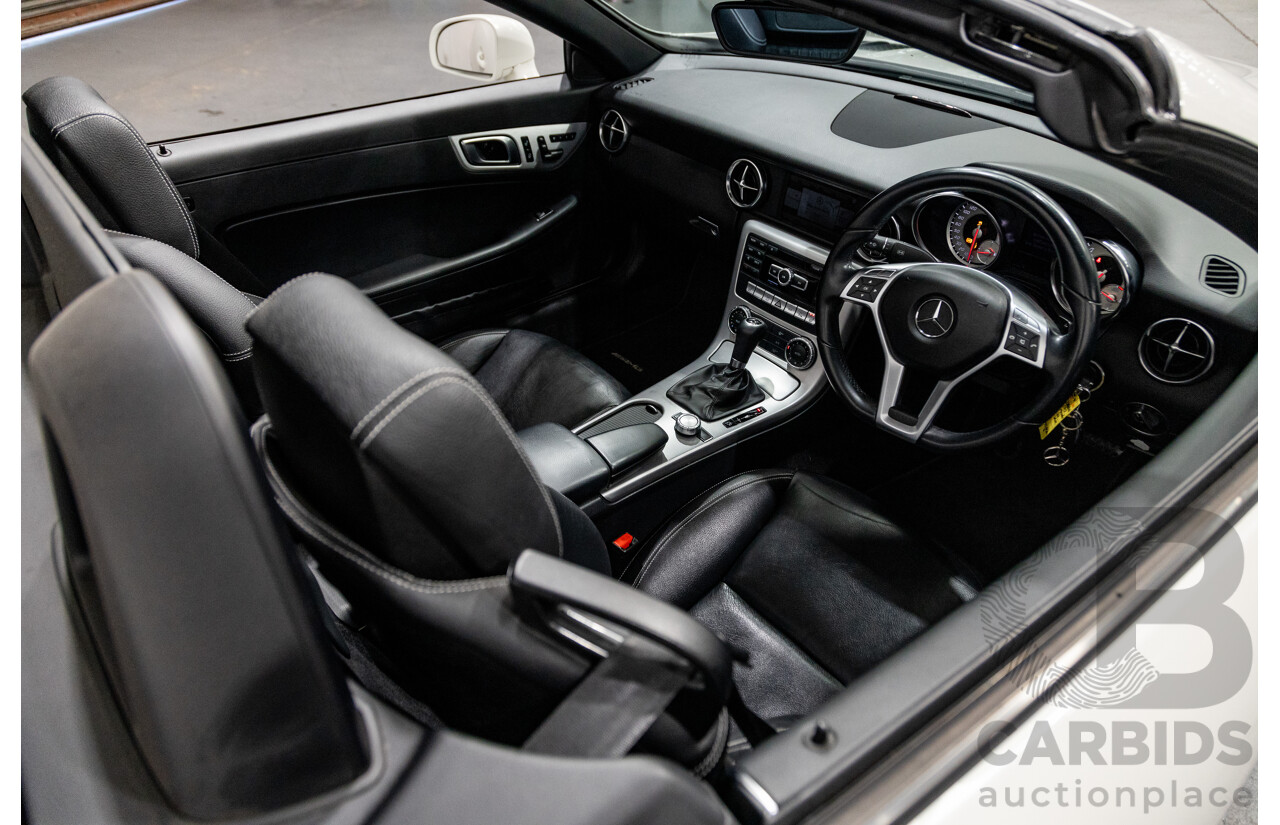 3/2013 Mercedes Benz SLK 250 AMG Package R172 MY13 2d Convertible Calcite White Turbo 1.8L