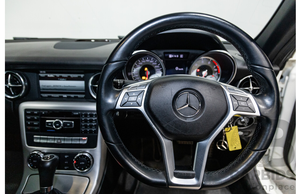 3/2013 Mercedes Benz SLK 250 AMG Package R172 MY13 2d Convertible Calcite White Turbo 1.8L