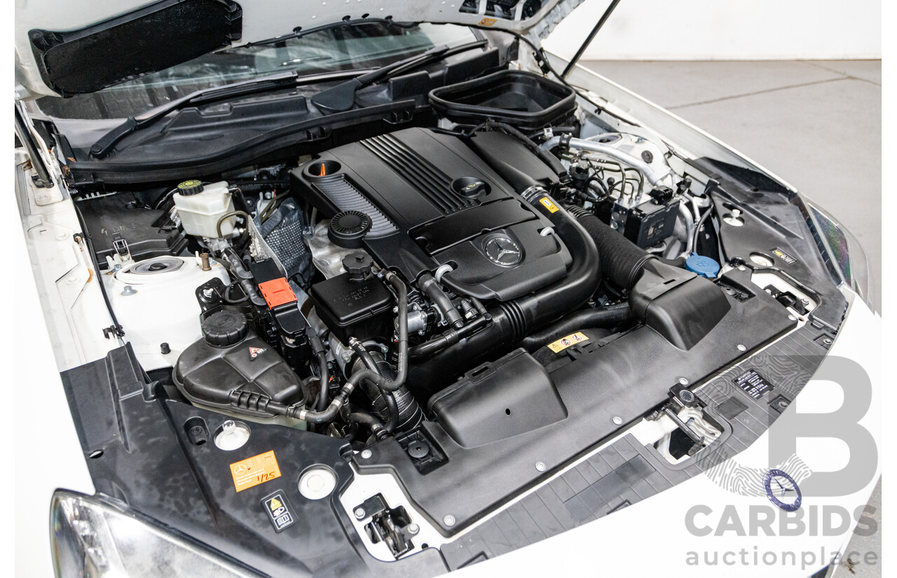 3/2013 Mercedes Benz SLK 250 AMG Package R172 MY13 2d Convertible Calcite White Turbo 1.8L