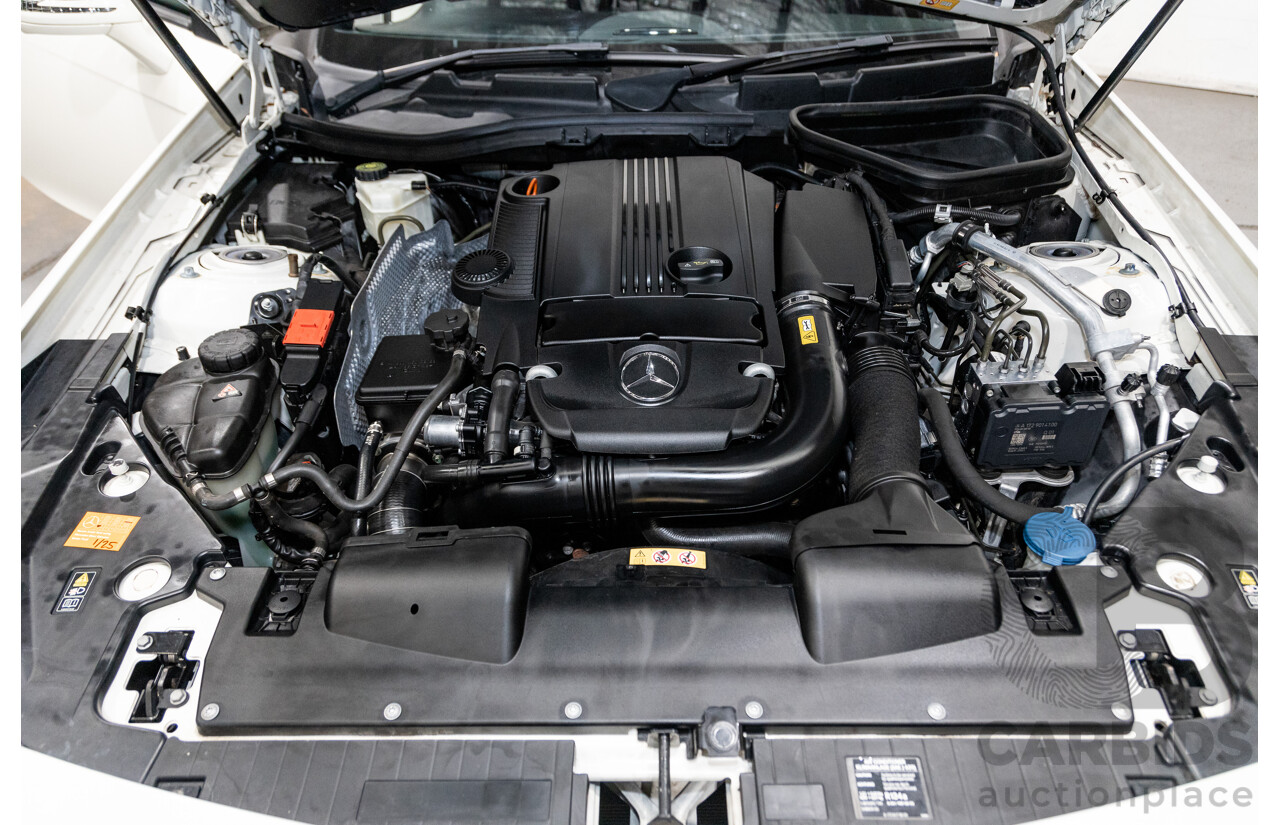 3/2013 Mercedes Benz SLK 250 AMG Package R172 MY13 2d Convertible Calcite White Turbo 1.8L