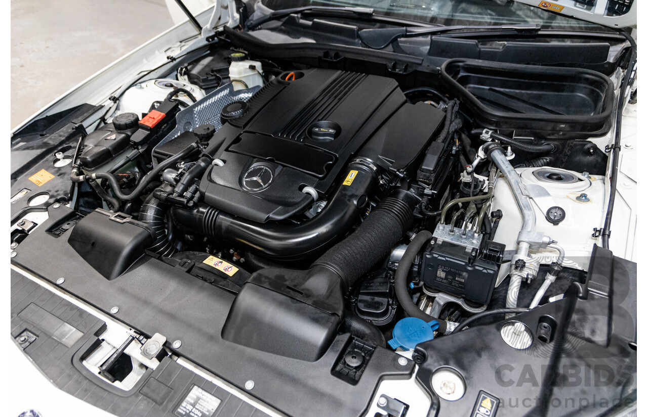 3/2013 Mercedes Benz SLK 250 AMG Package R172 MY13 2d Convertible Calcite White Turbo 1.8L