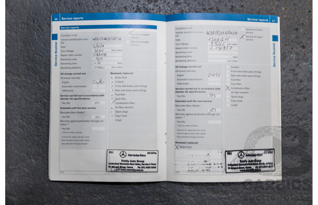 3/2013 Mercedes Benz SLK 250 AMG Package R172 MY13 2d Convertible Calcite White Turbo 1.8L