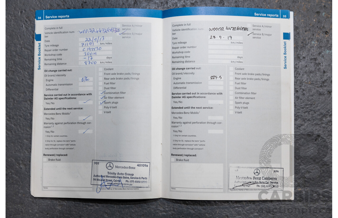 3/2013 Mercedes Benz SLK 250 AMG Package R172 MY13 2d Convertible Calcite White Turbo 1.8L