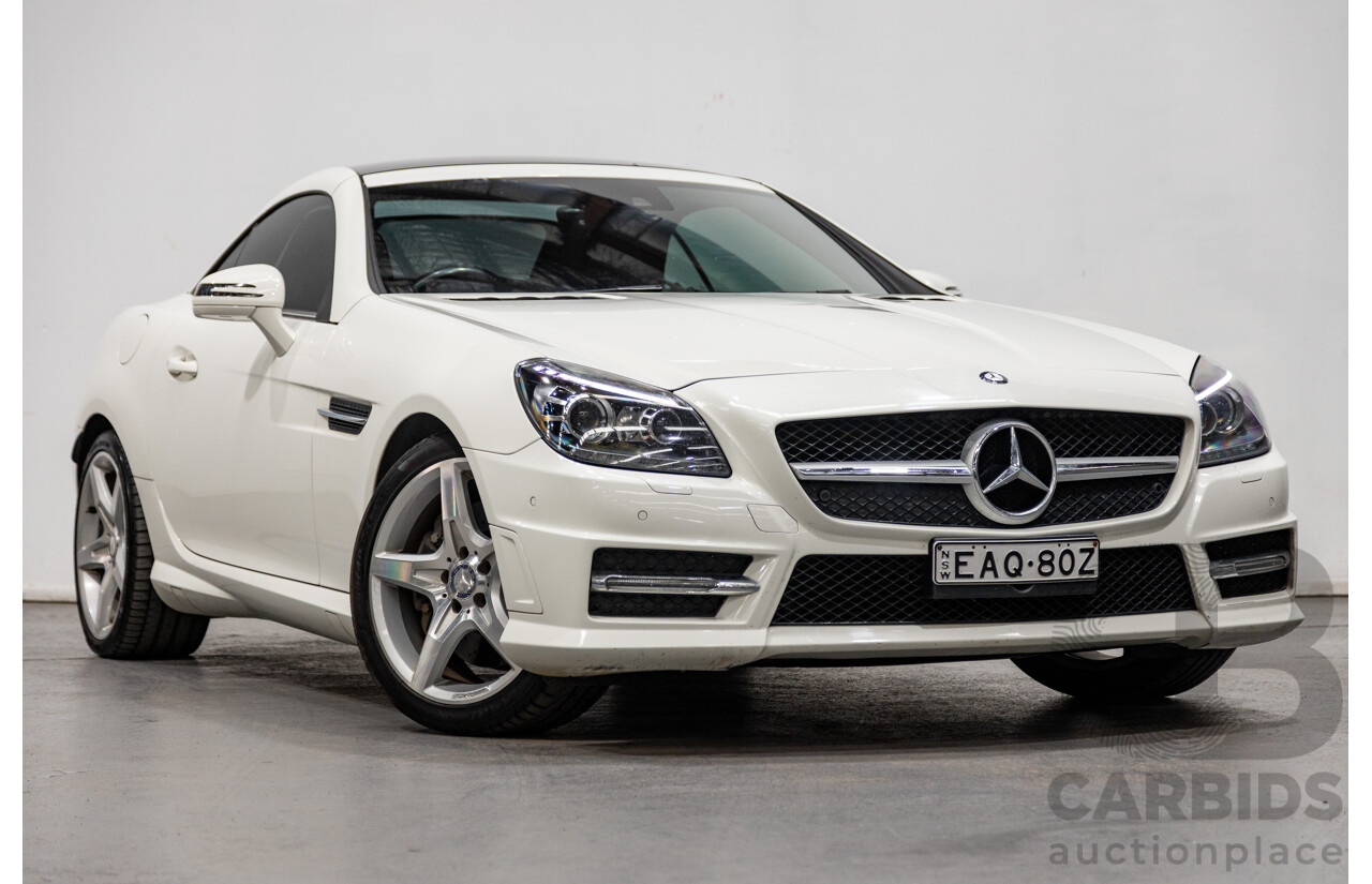 3/2013 Mercedes Benz SLK 250 AMG Package R172 MY13 2d Convertible Calcite White Turbo 1.8L