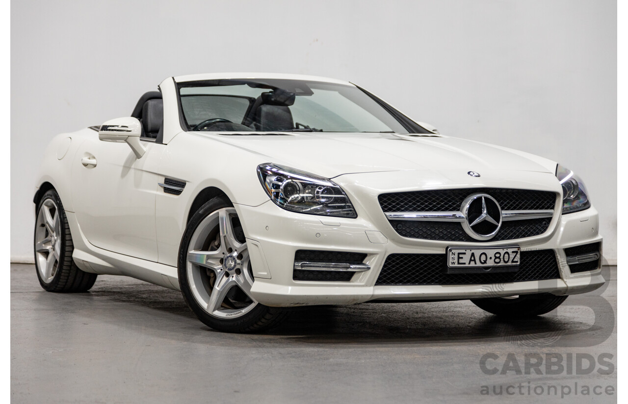 3/2013 Mercedes Benz SLK 250 AMG Package R172 MY13 2d Convertible Calcite White Turbo 1.8L