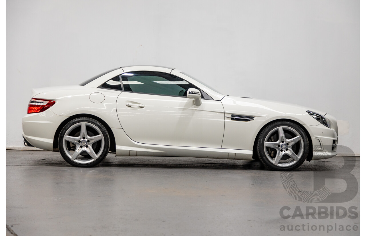 3/2013 Mercedes Benz SLK 250 AMG Package R172 MY13 2d Convertible Calcite White Turbo 1.8L