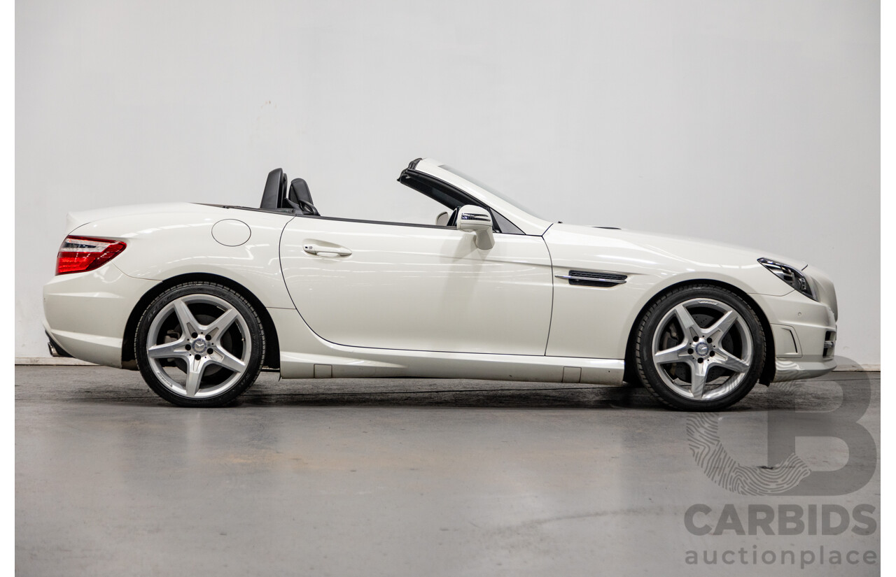 3/2013 Mercedes Benz SLK 250 AMG Package R172 MY13 2d Convertible Calcite White Turbo 1.8L
