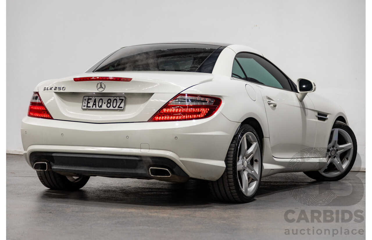 3/2013 Mercedes Benz SLK 250 AMG Package R172 MY13 2d Convertible Calcite White Turbo 1.8L