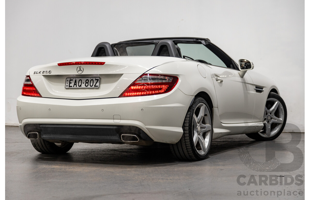 3/2013 Mercedes Benz SLK 250 AMG Package R172 MY13 2d Convertible Calcite White Turbo 1.8L