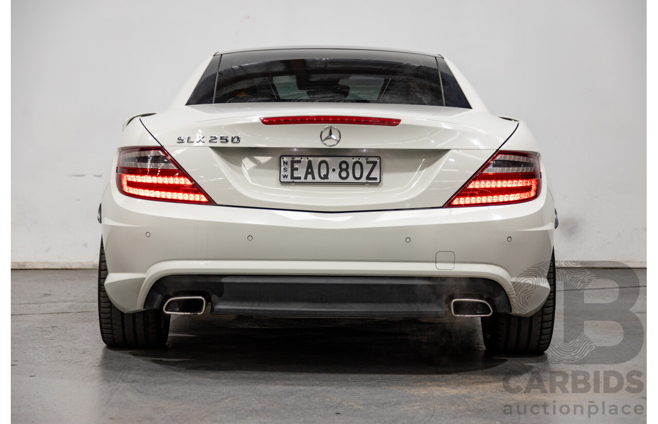 3/2013 Mercedes Benz SLK 250 AMG Package R172 MY13 2d Convertible Calcite White Turbo 1.8L
