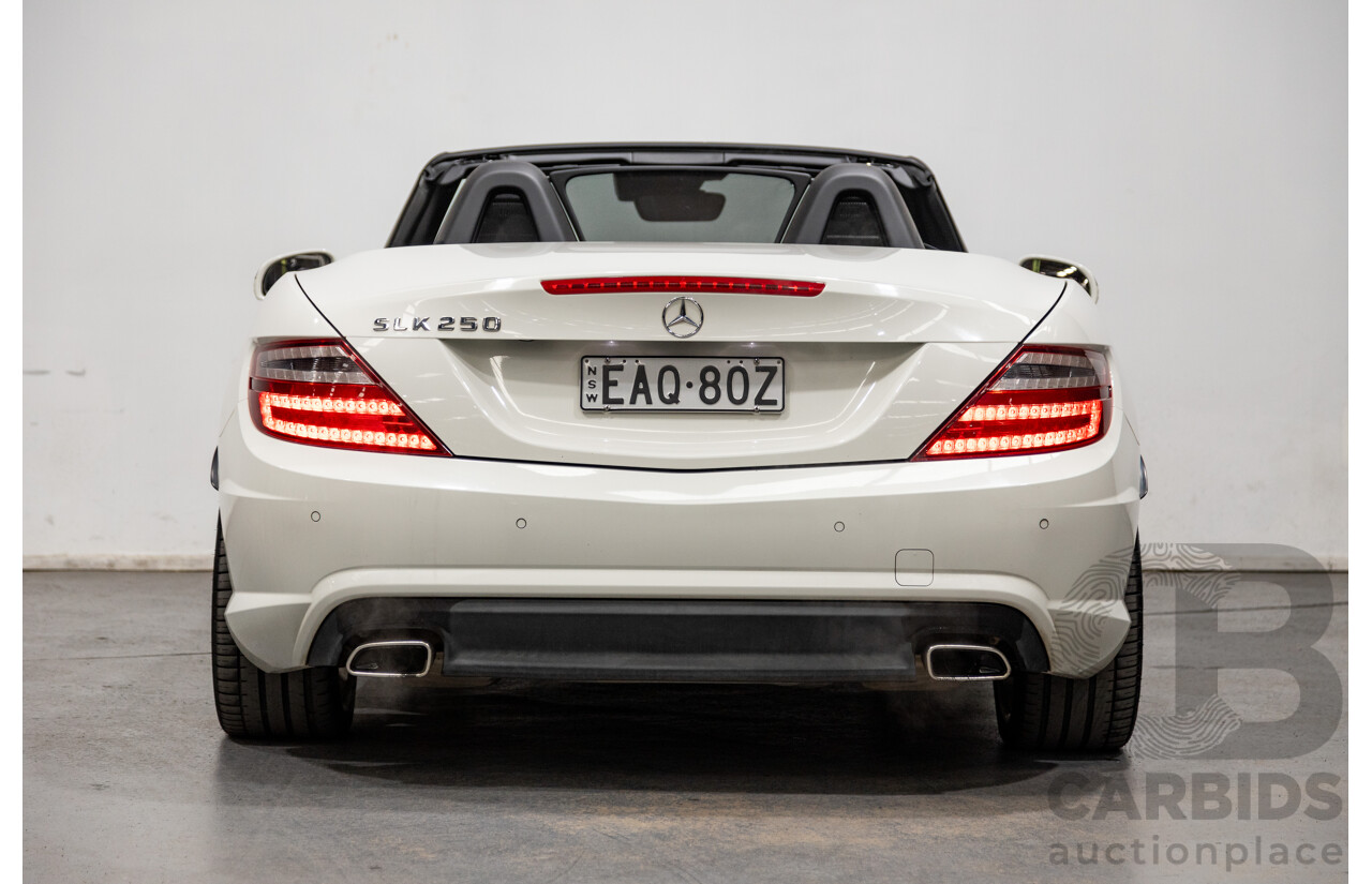 3/2013 Mercedes Benz SLK 250 AMG Package R172 MY13 2d Convertible Calcite White Turbo 1.8L