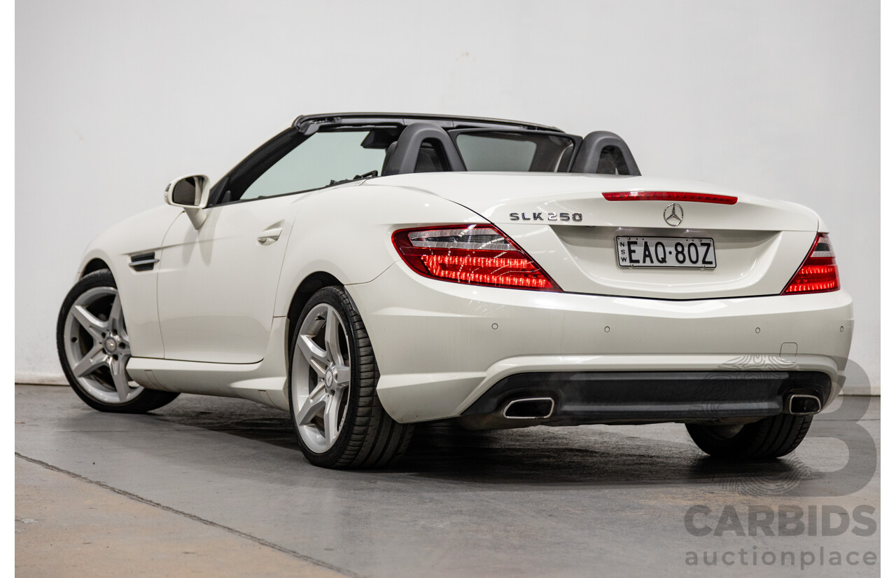 3/2013 Mercedes Benz SLK 250 AMG Package R172 MY13 2d Convertible Calcite White Turbo 1.8L