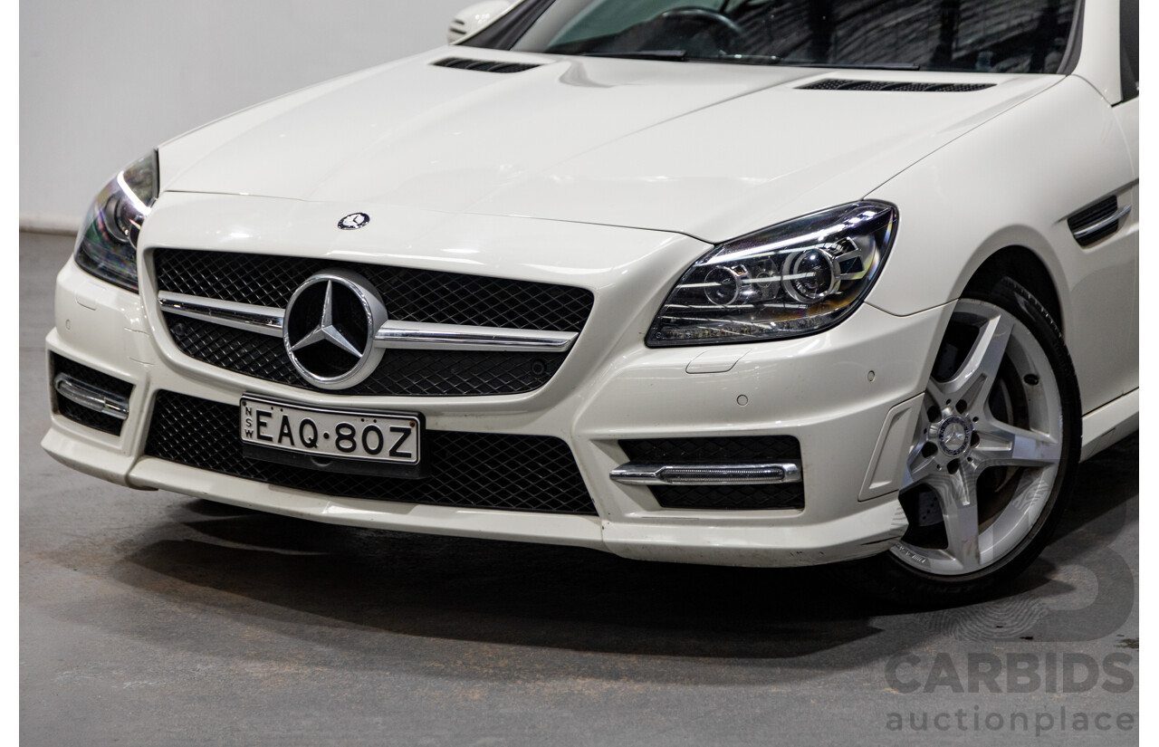 3/2013 Mercedes Benz SLK 250 AMG Package R172 MY13 2d Convertible Calcite White Turbo 1.8L